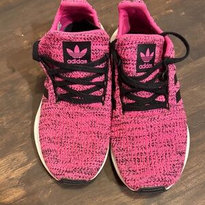 Adidas Knit Pink and Black Running Shoes